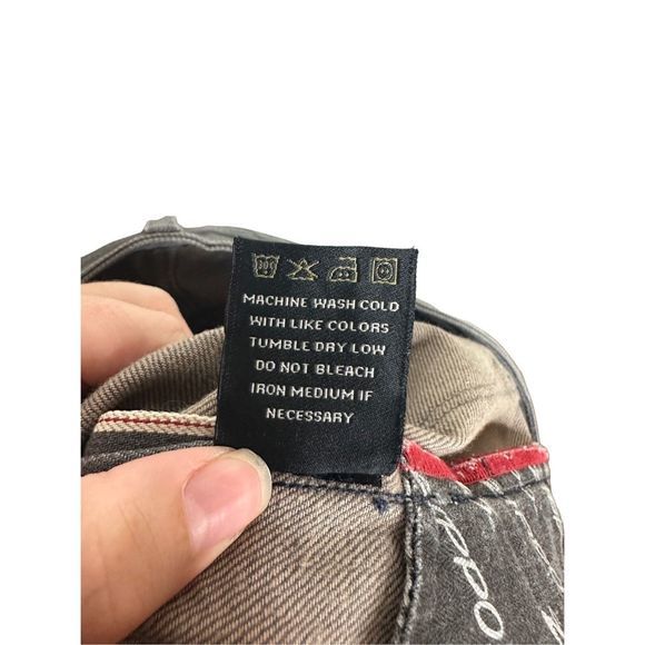 Zippo Slim Straight Raw Selvedge‎ Button Fly Jeans Gray Sz 32 Men's - Picture 11 of 12